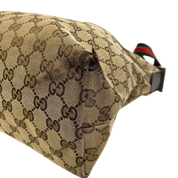 Gucci Sherry Line Web GG Canvas Shoulder Bag Beige - Picture 2 of 11